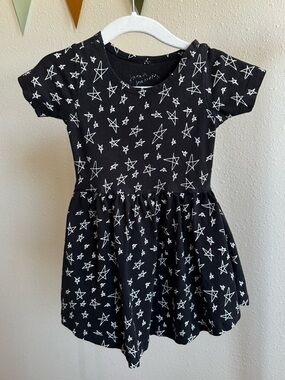 JUNE & JANUARY | Black Twirl Dress with Stars